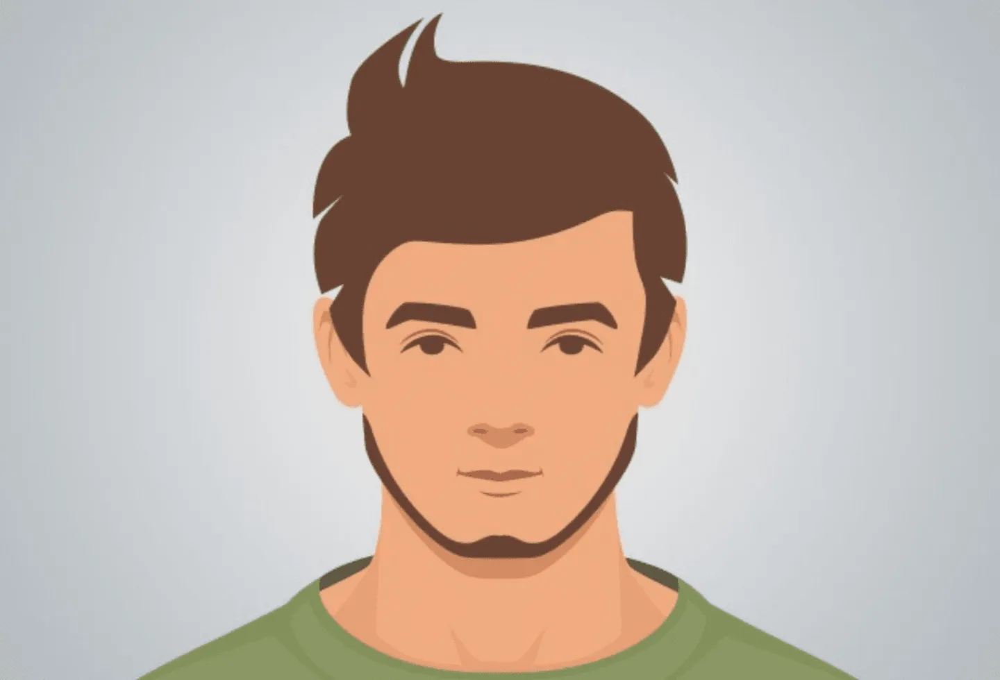 Illustration showing Chin Strap Style Beard