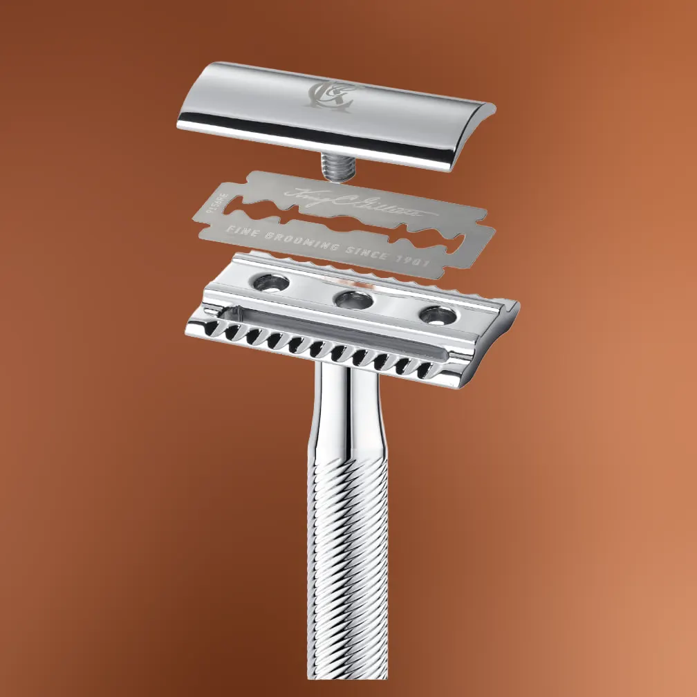 King C. Gillette Double Edge Safety Razor ist einfach zusammenzubauen