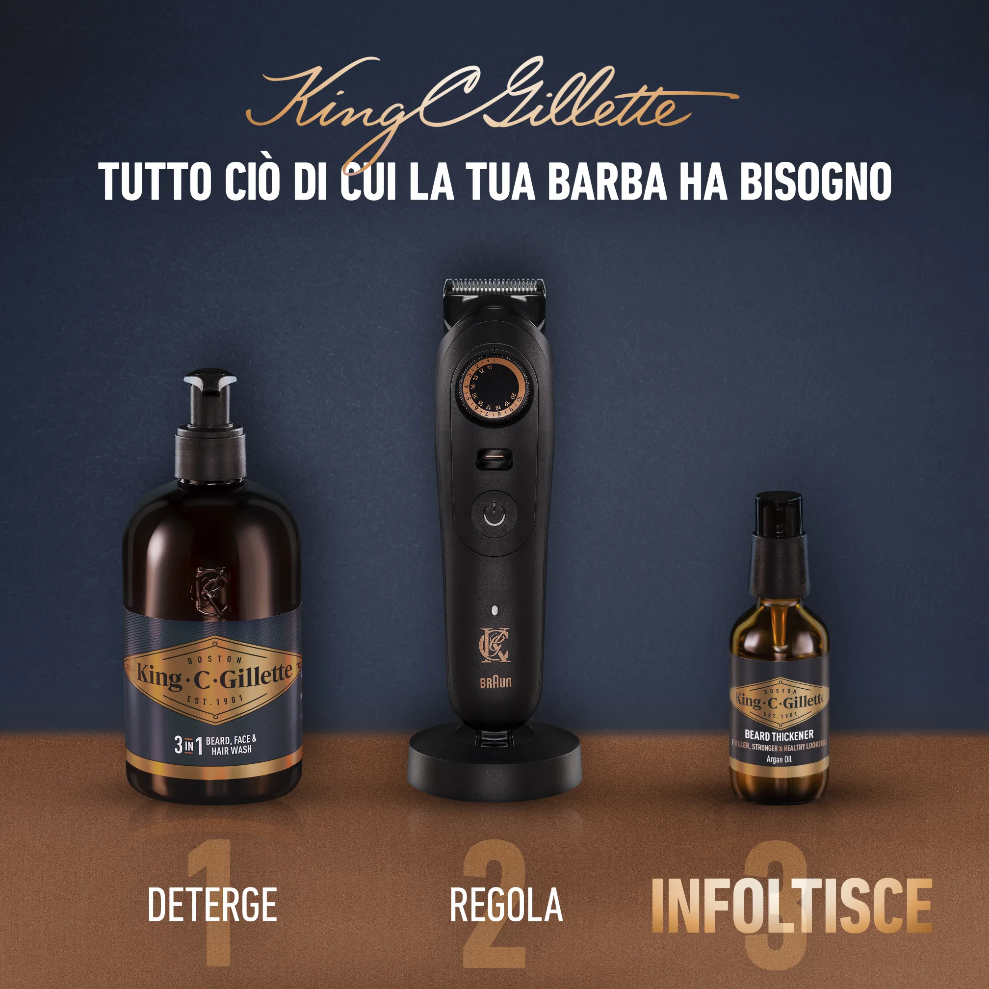 Volumizzante Per La Barda King C. Gillette Con Complesso di Vitamina B 5