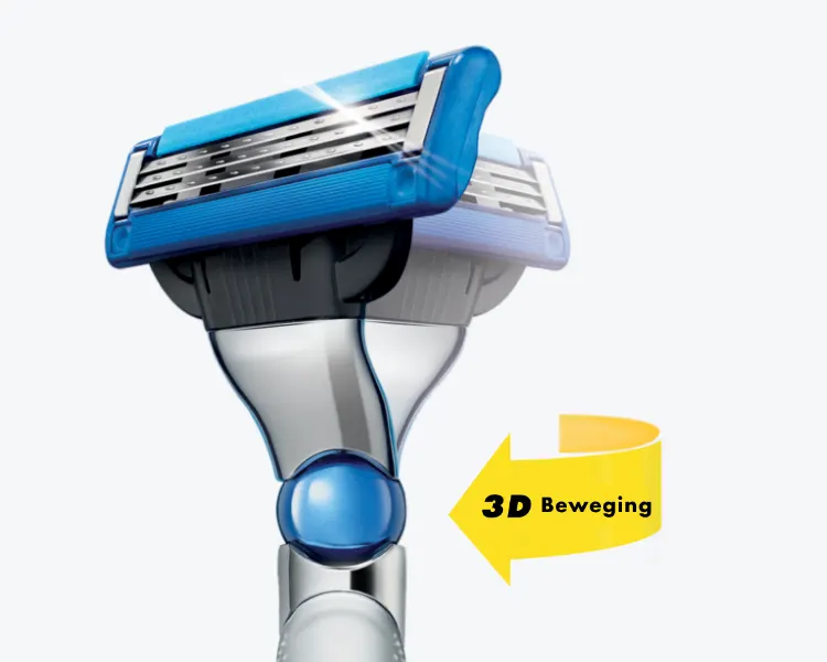 Gillette-scheermes met 3D-beweging