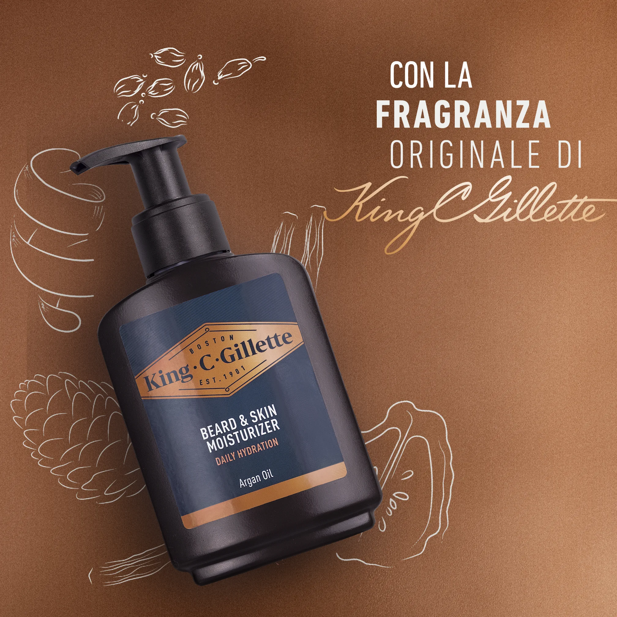 Crema Idratante Barba E Viso King C. Gillette 4
