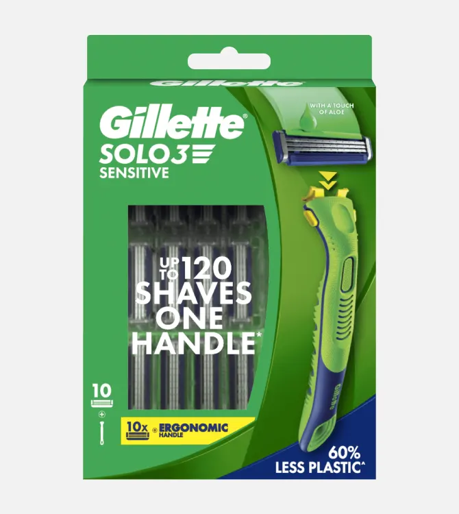 Gillette SOLO3 Sensitive Razor + Blades