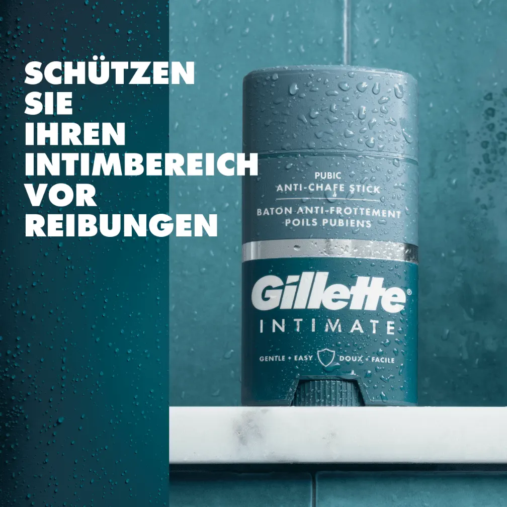 Der Gillette INTIMATE Anti-Chafing-Stick schützt die Haut vor Reibung