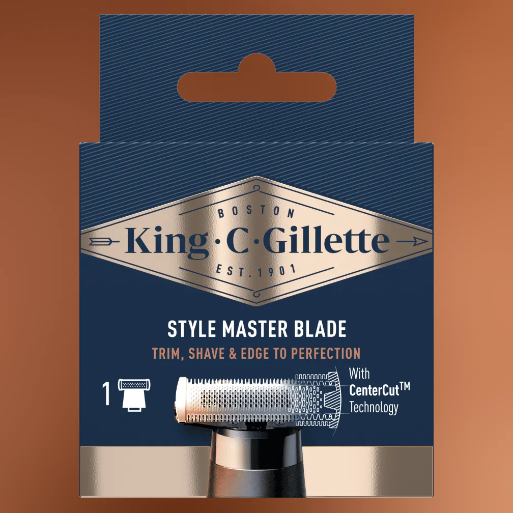 King C. Gillette Lama Barba Di Ricambio Per Il Regolabarba Uomo Style Master