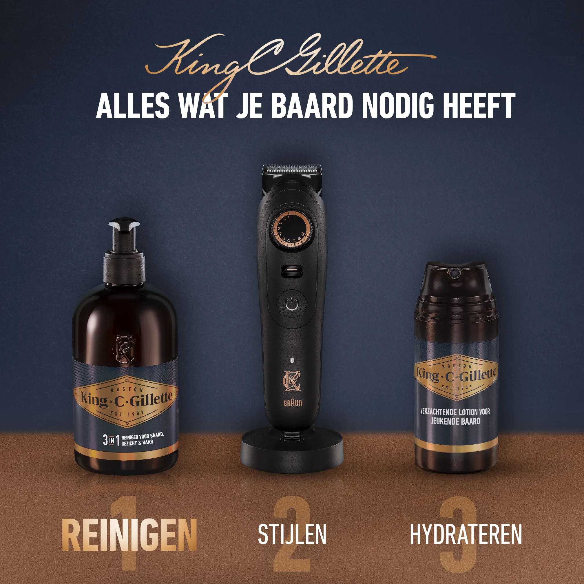 King C. Gillette Baard- En Gezichtsreiniger