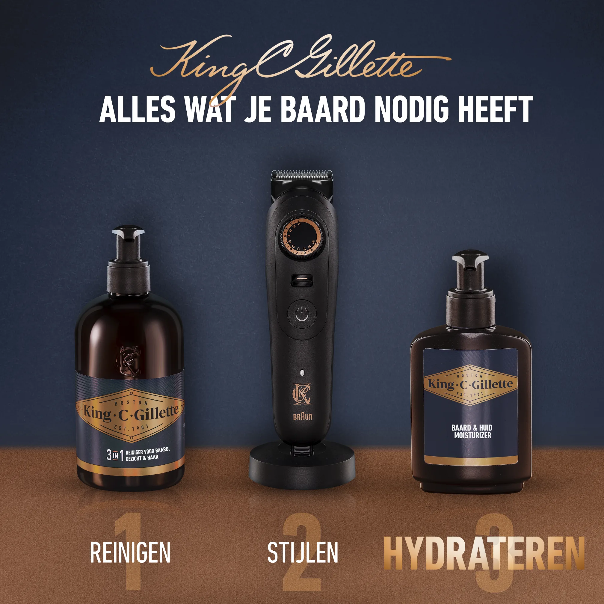 King C. Gillette hydraterende crème voor gezicht en baard