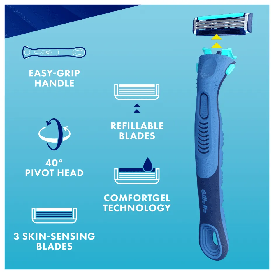 Gillette SOLO3 Comfort Razor + Blades