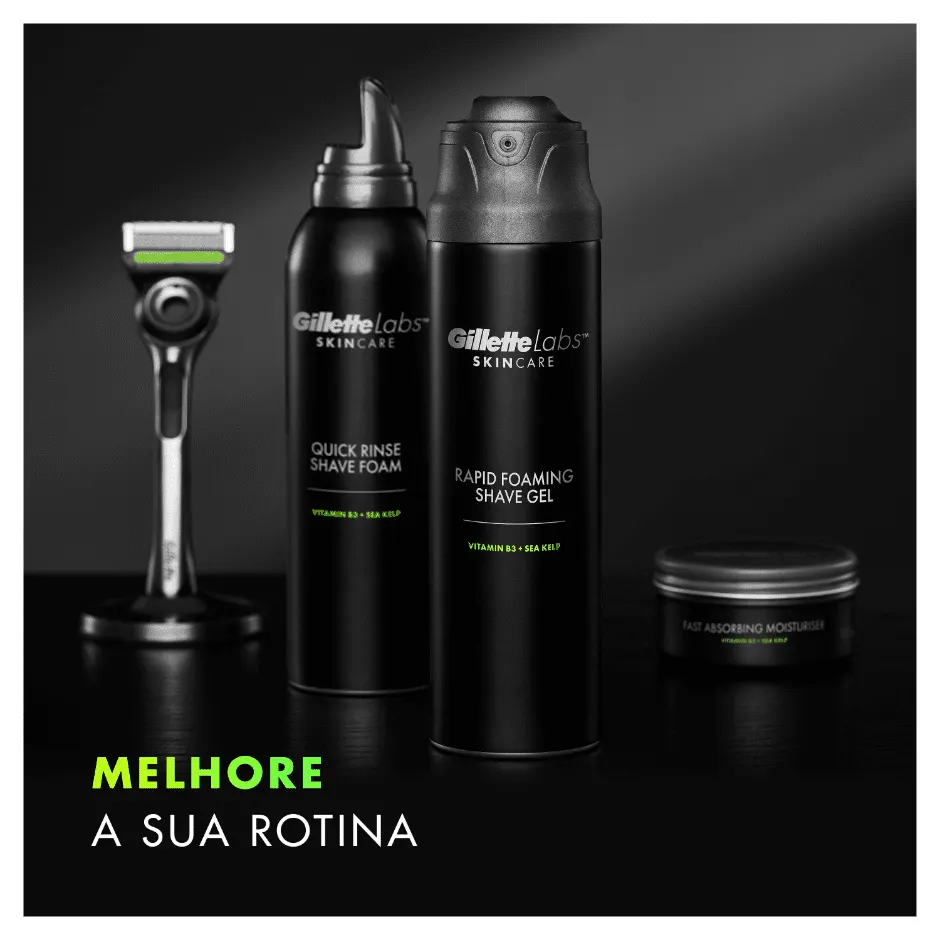 Melhore a Sua Rotina com Kit de barbear Gillette Labs
