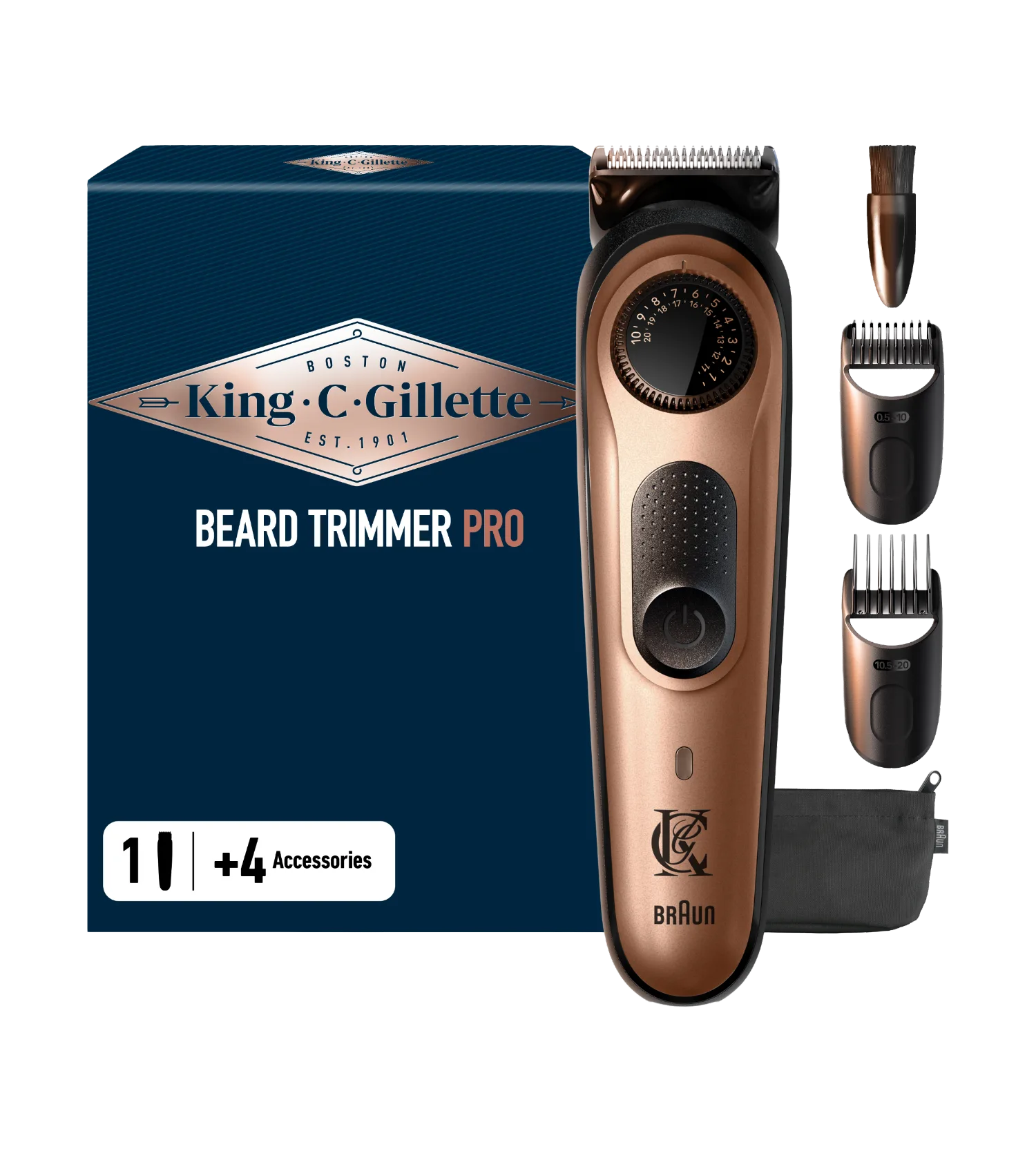 Verschiedene Gillette-Pflegeprodukte in einer Gruppe präsentiert.