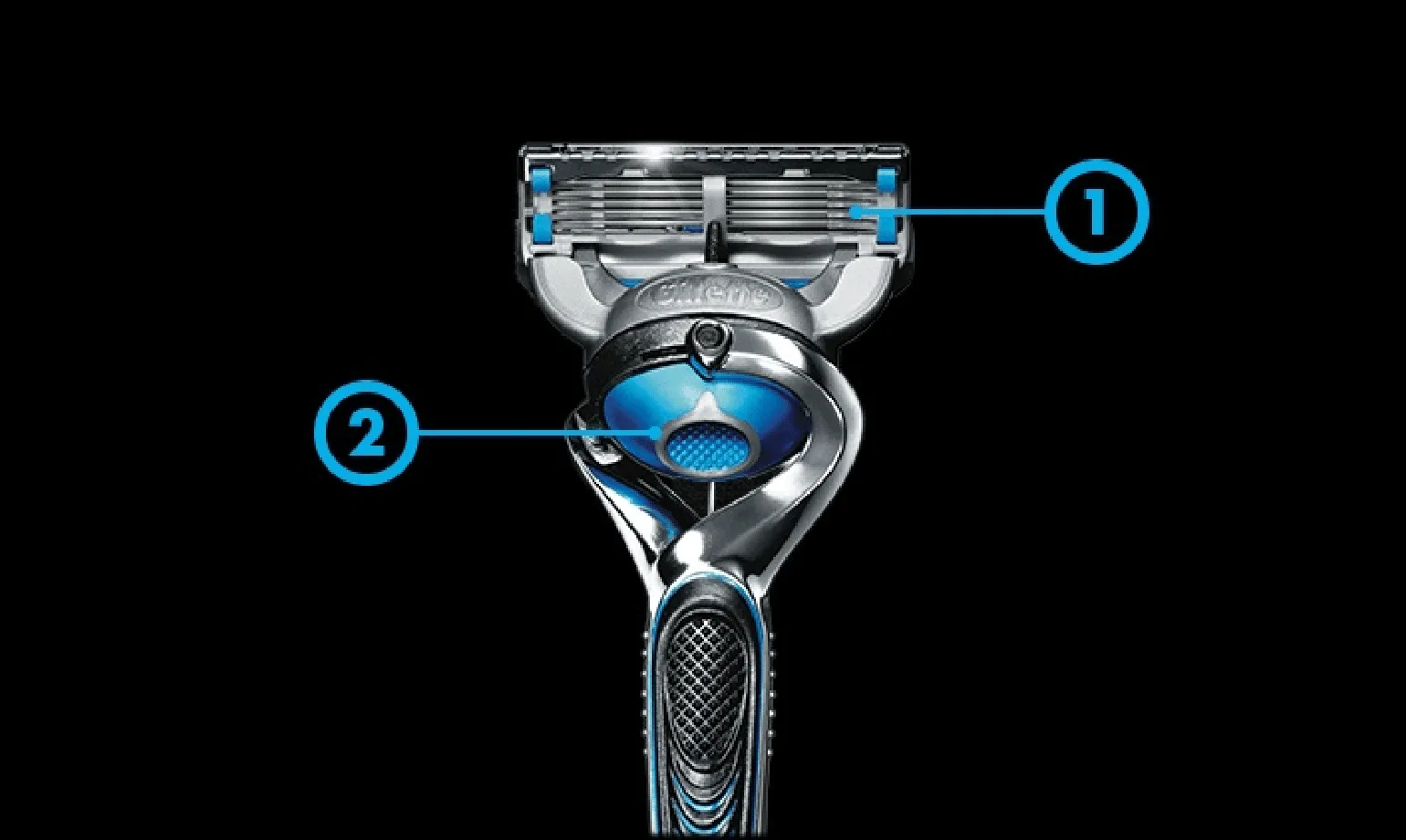 Rasoir Gillette Proshield Chill avec suspension et technologie Flexball