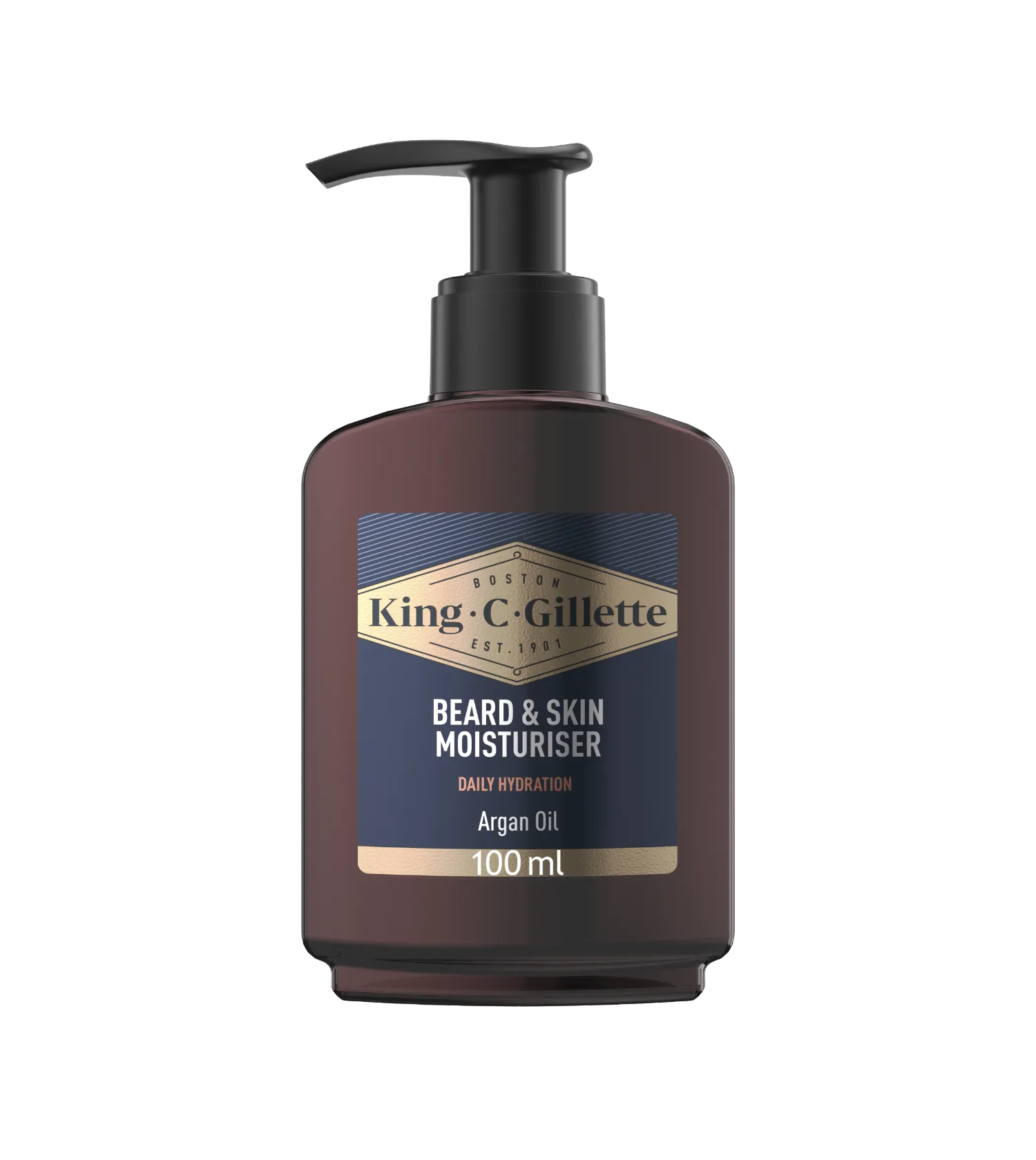 King C. Gillette Hidratante Para Rosto E Barba Curta  no cartão do produto exibido no artigo