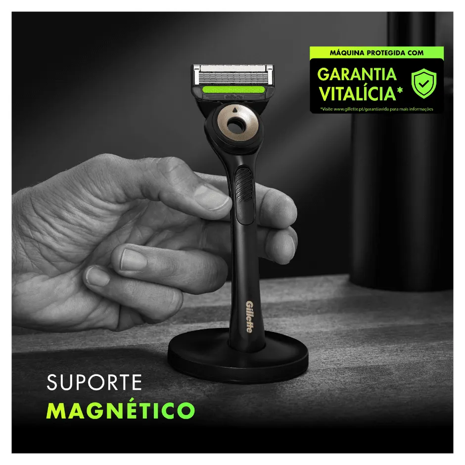 Máquina de barra esfoliante Gillette Labs com suporte magnético