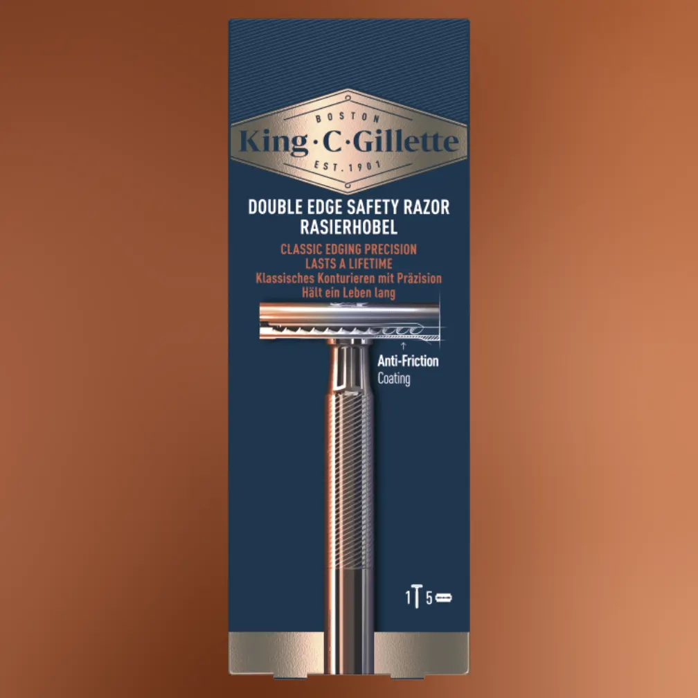 King C. Gillette Double Edge Rasierer-Pack