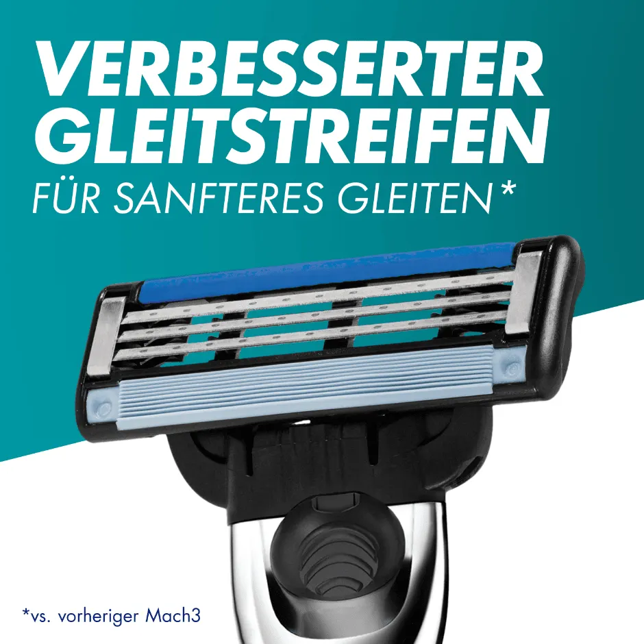 Gillette Mach3 Turbo Rasierer mit verbessertem Gleitstreifen