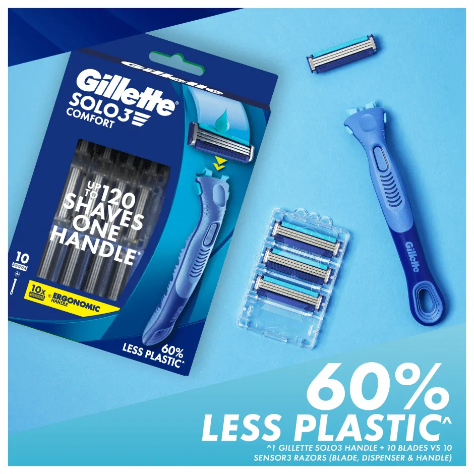 Gillette SOLO3 Comfort Razor + Blades