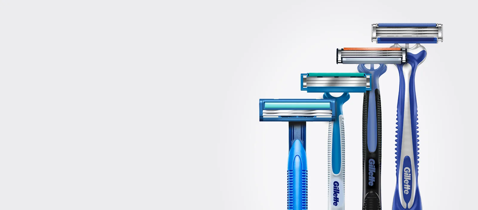 Família de Máquinas de Barbear Descartáveis da Gillette