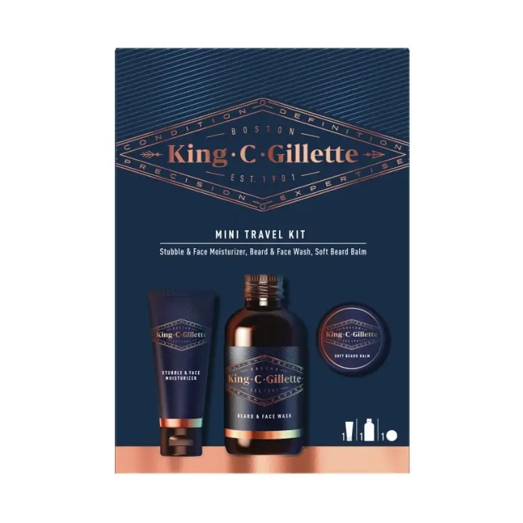 King C. Gillette Barbe Toilettage Kit de Voyage