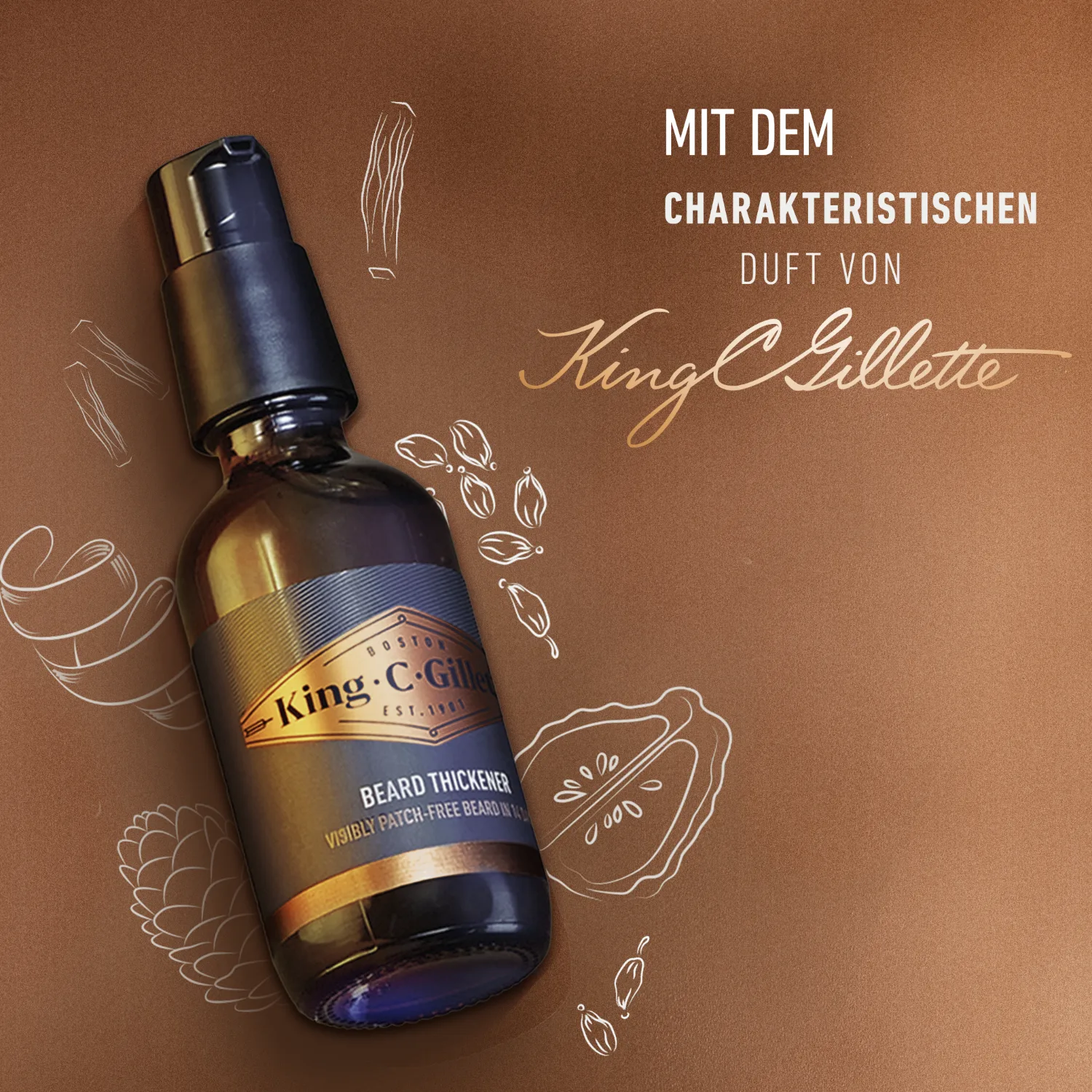 King C. Gillette Bartvolumen-Serum