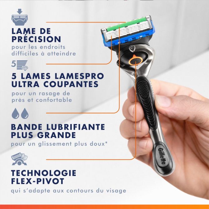 Pack De 4 Recharges De Lames GILLETTE ProGlide / Fusion 5 - 100% Originales - Rasage De Précision