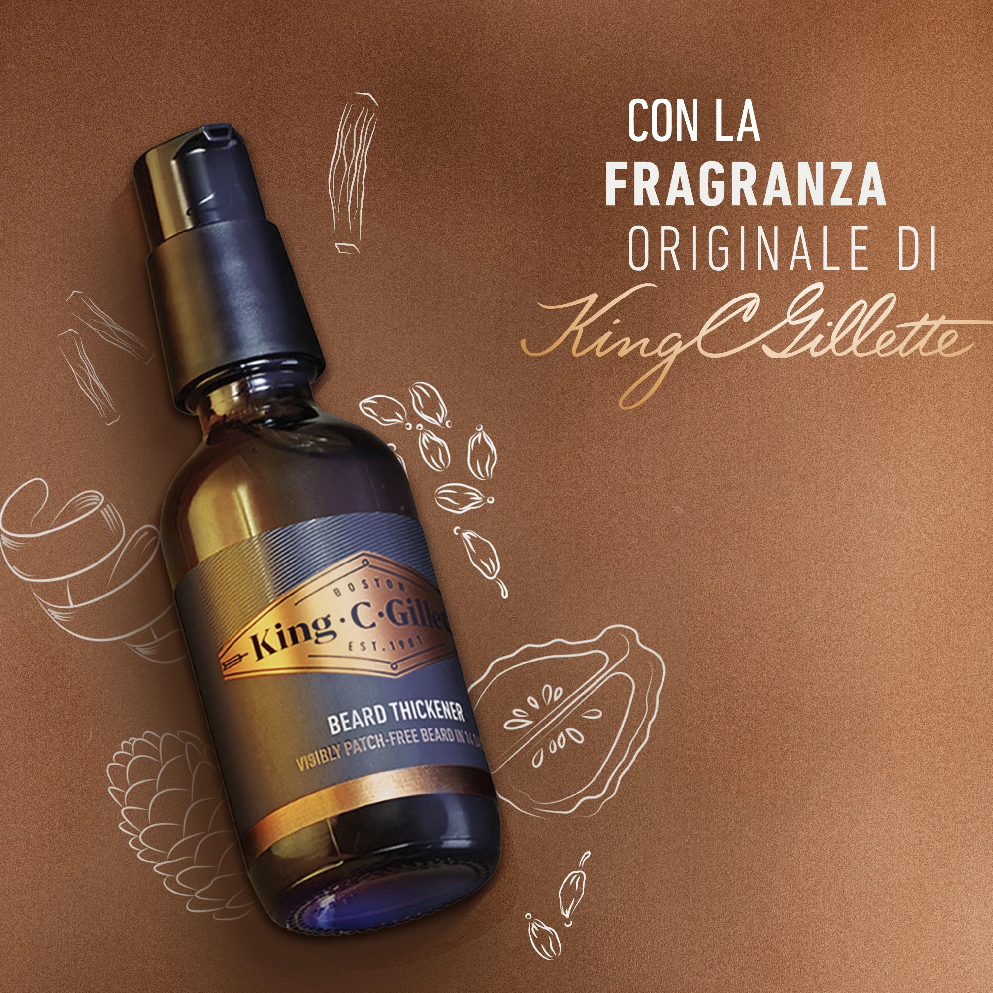 Volumizzante Per La Barda King C. Gillette Con Complesso di Vitamina B 3