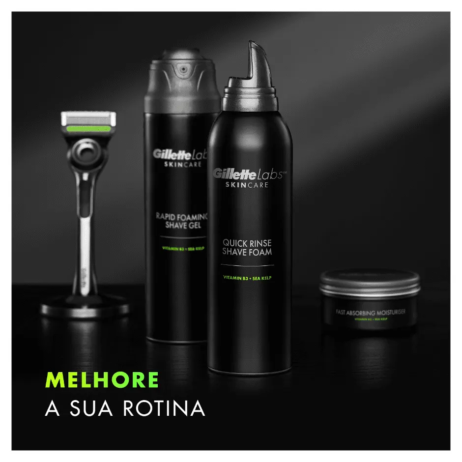 Melhore sua rotina de barbear com o kit Gillette Labs