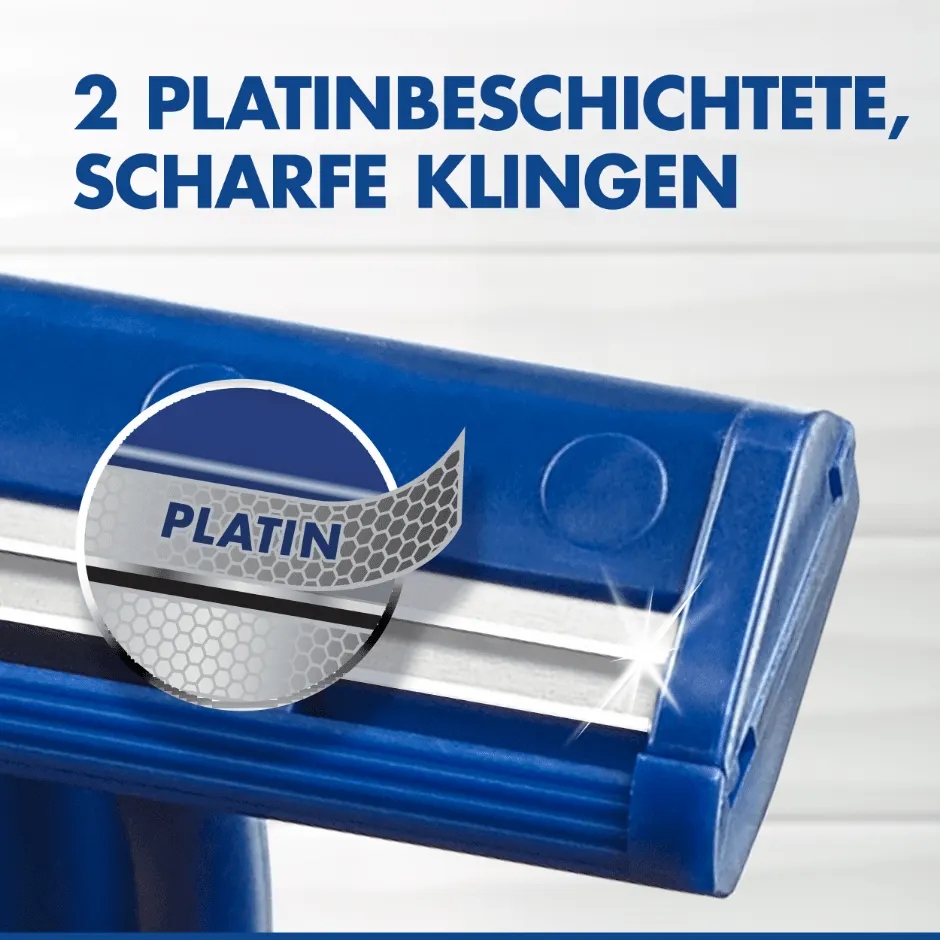 Gillette Blue ll mit 2 platinbeschichteten Klingen