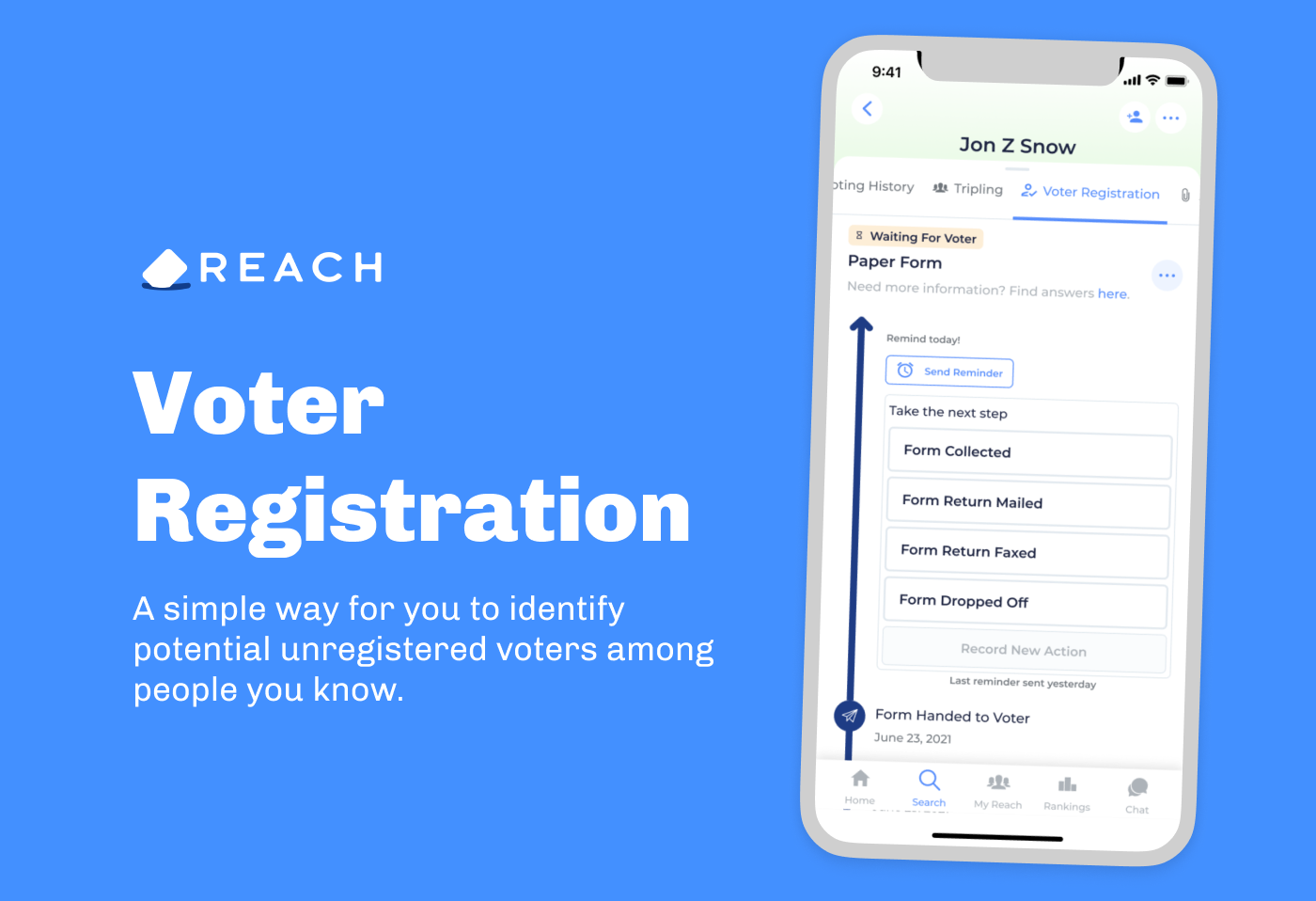 Reach: Voter Registration