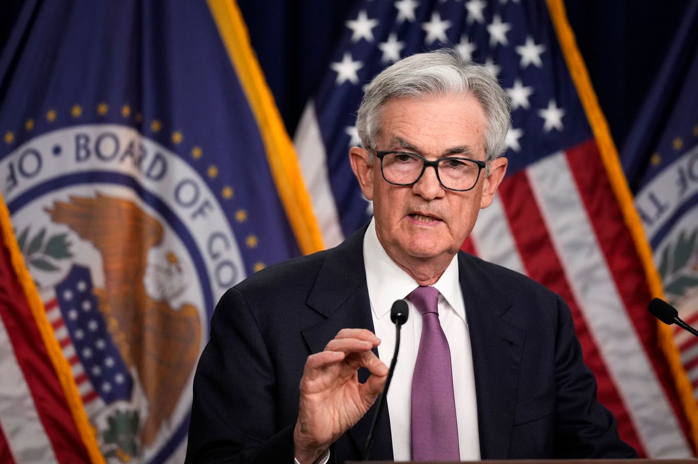 Jerome Powell said Wednesday The Fed was keeping its key interest rate at 5%.  Image: Getty