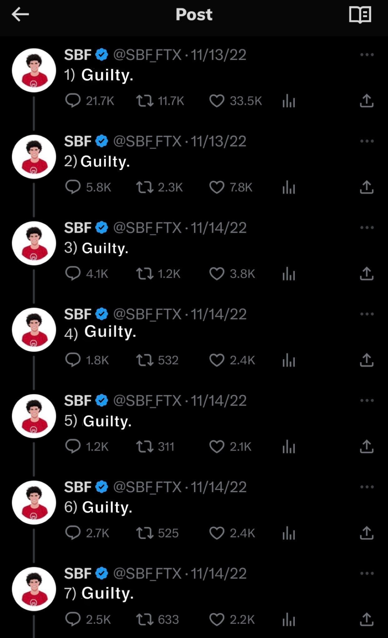 SBF Guilty Tweets