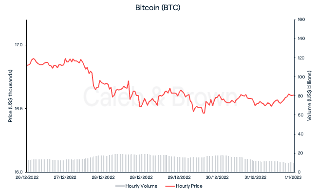 Bitcoin 3 Jan 2023