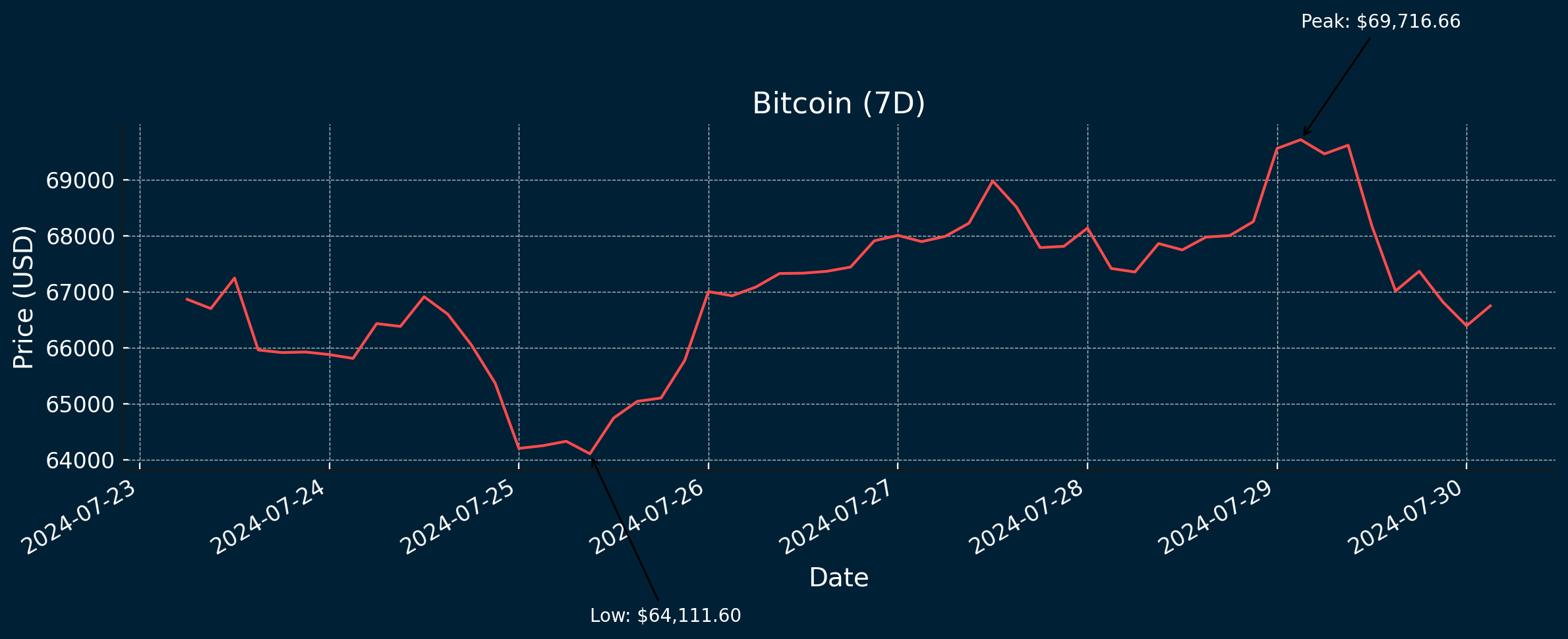 Bitcoin Chart (7D) - July 31, 2024