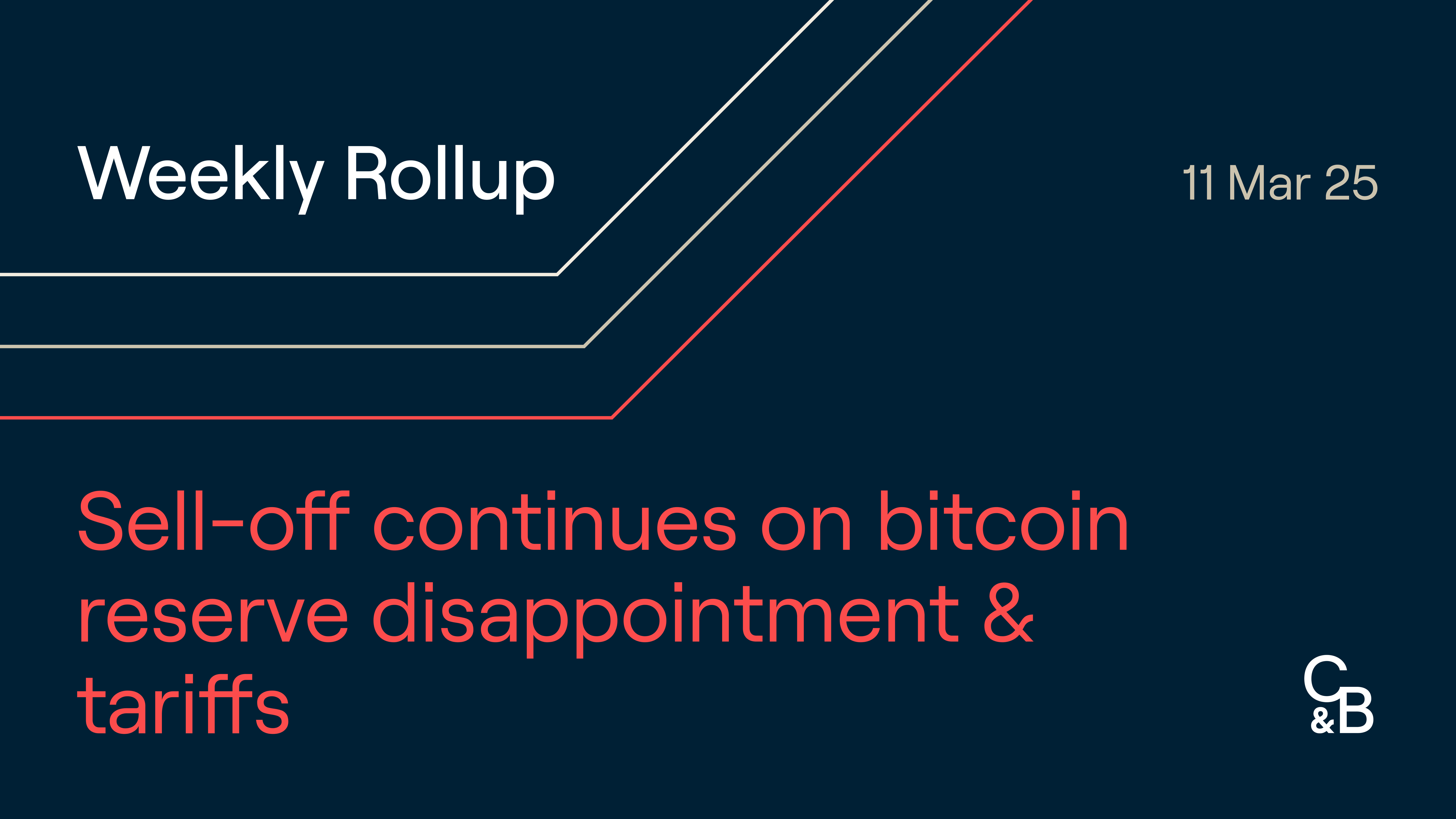 Sell-off continues on bitcoin reserve disappointment & tariffs. Bill to  reverse IRS crypto rules passes Senate, Grayscale files for HBAR ETF, plus  U.S. crypto caucus created.
