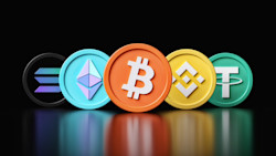 Bitcoin, Ethereum, Tether, BNB and Solana are examples of Large-cap cryptocurrencies. Image: Shutterstock