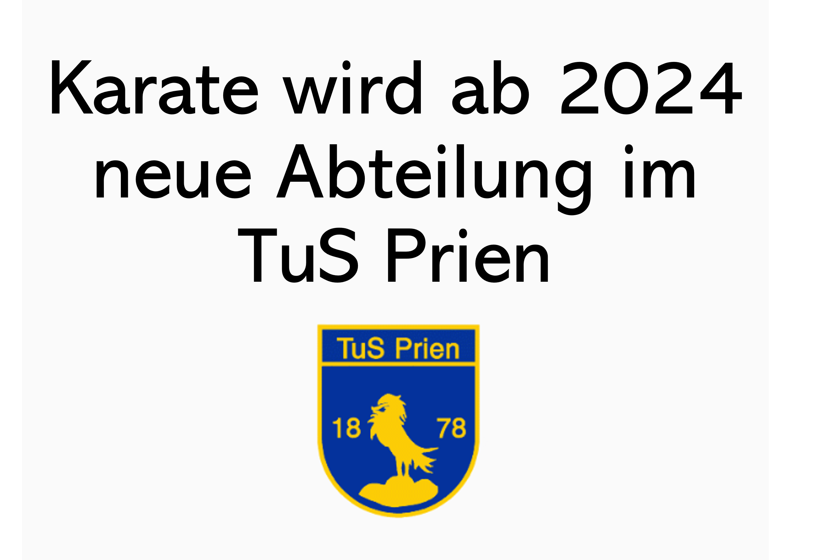 Wie geht es weiter mit Karate Do in Prien