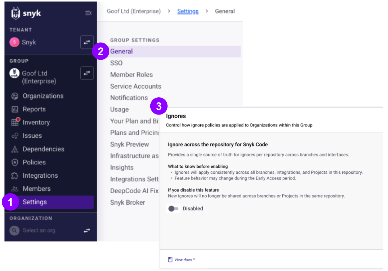Consistent ignore configuration