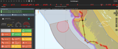 An active passage plan in the OneOcean Platform, integrated with EnviroManager+