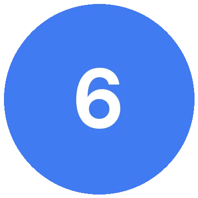 6 icon - blue circle