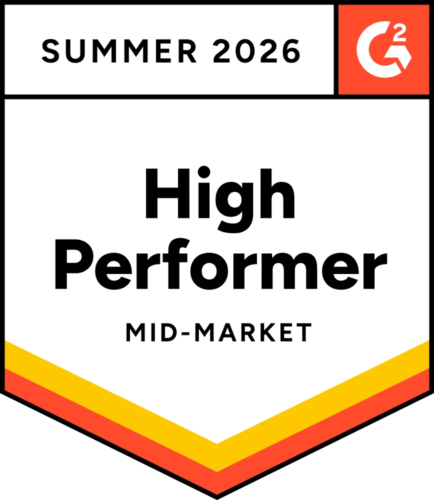 G2 Badge High Performer Mid Market Summer 2026