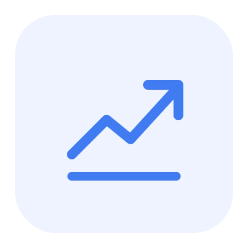 investment icon blue circle