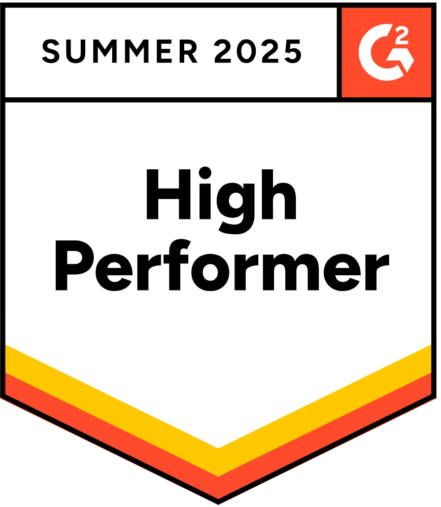G2 Badge High Performer Summer 2025