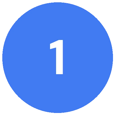 1 icon - blue circle