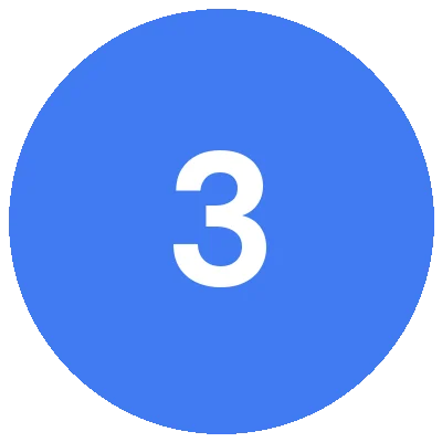 3 icon - blue circle