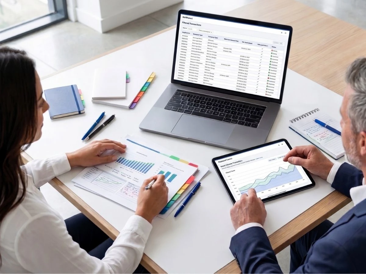 brokers at desk image