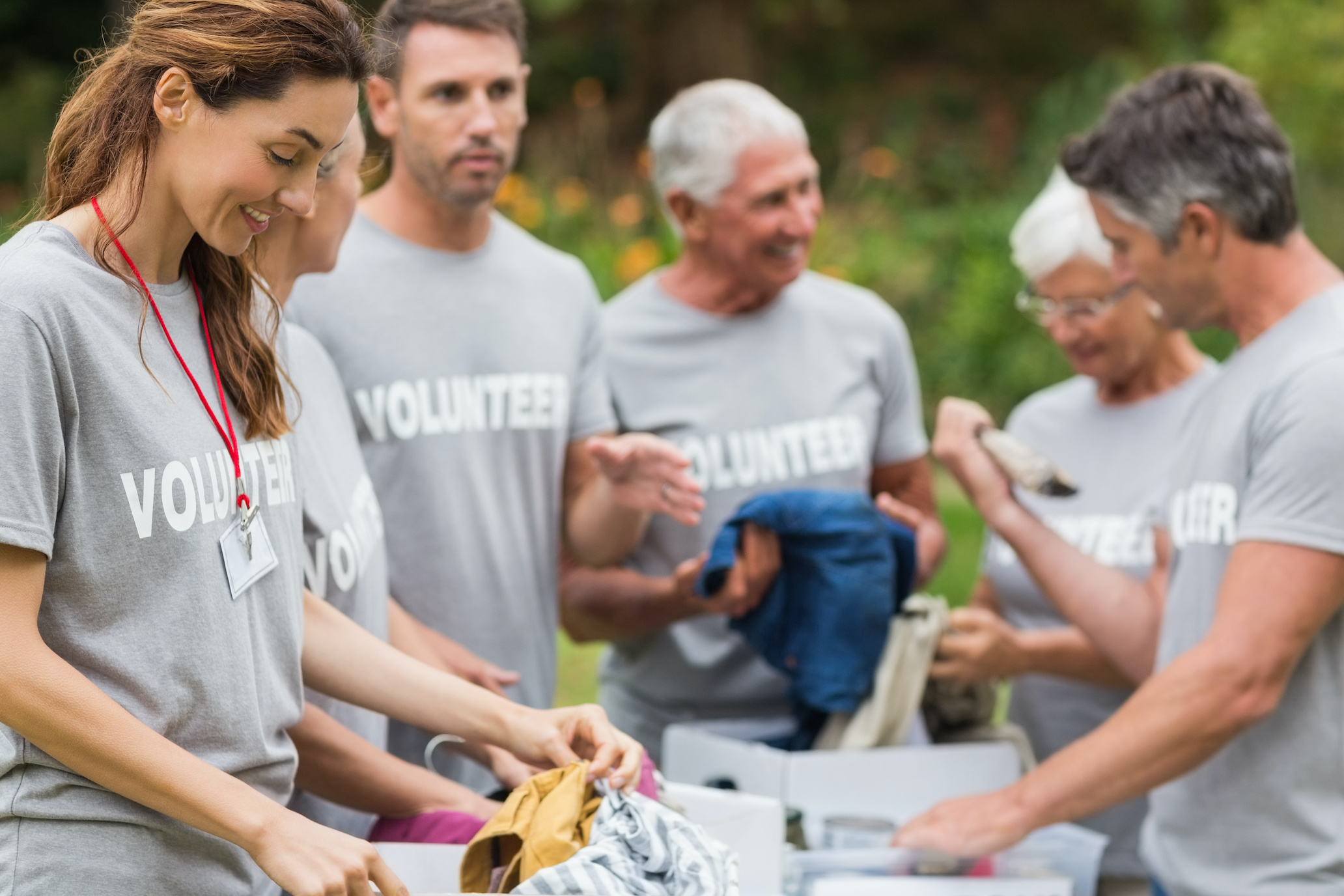 Family Doing Volunteer Charity Work