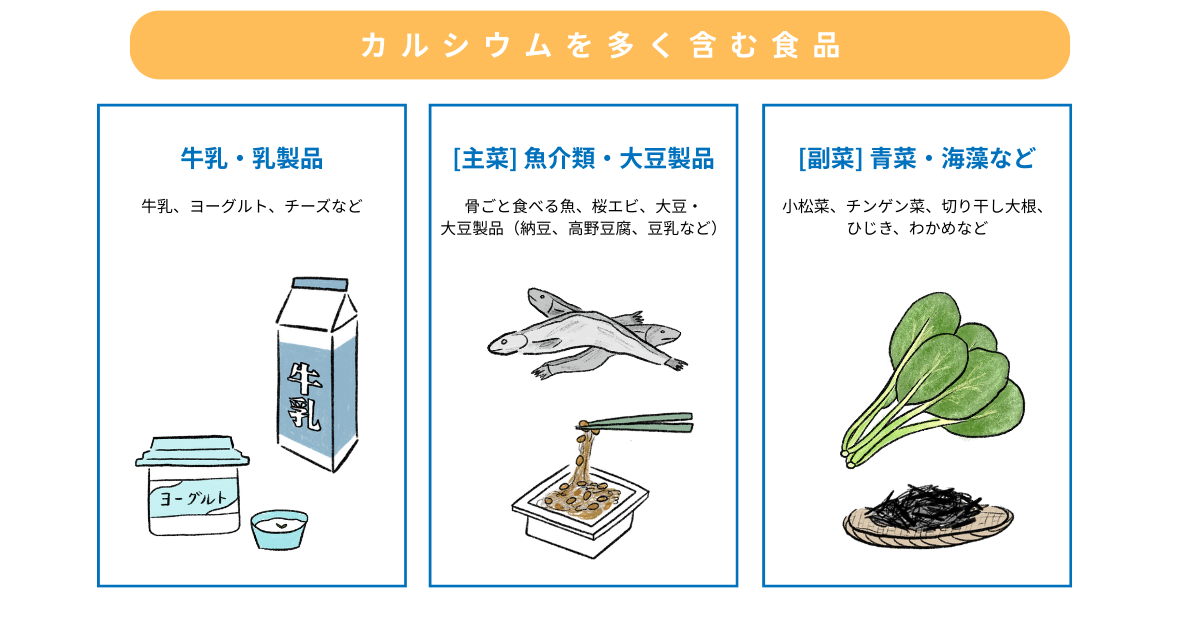 カルシウムを多く含む食品
