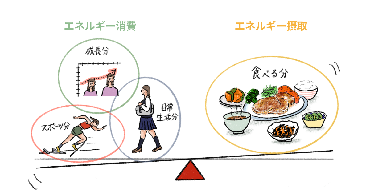 消費エネルギーと摂取エネルギーのバランス