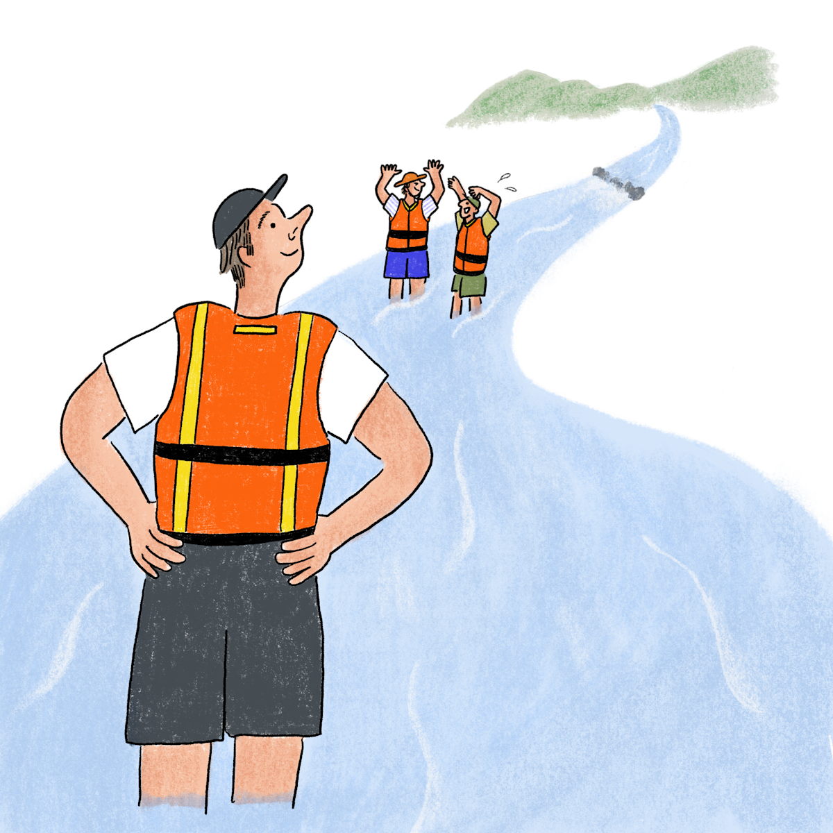 Supervise children from downstream