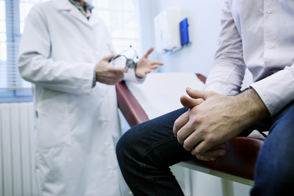 Man patient talking to his doctor about his medication for diabetes prediabetes type 2 diabetes