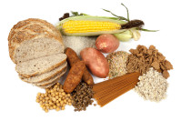 Different foods containing carbohydrates