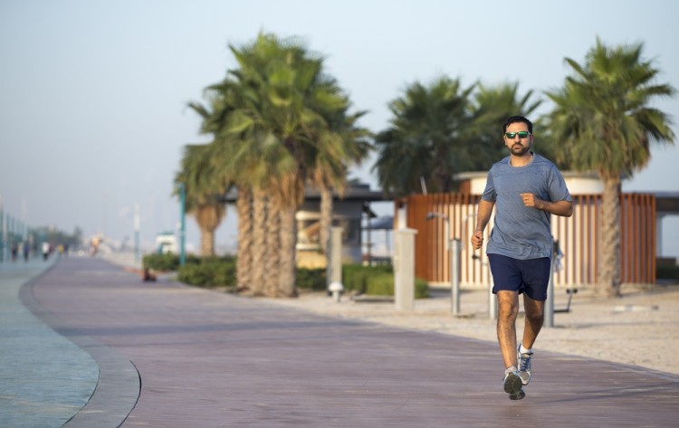 Man with type 2 diabetes exercising in Dubai